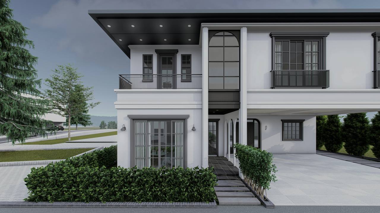 Architectural concrete facade